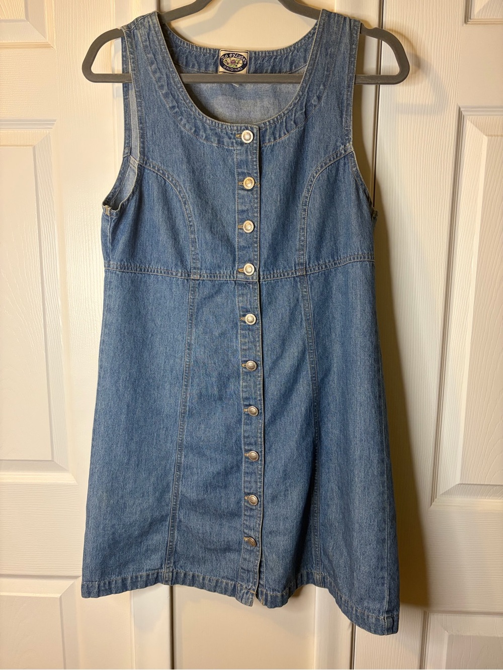 Vintage 90s No Excuses Denim Mini Dress - Size Small